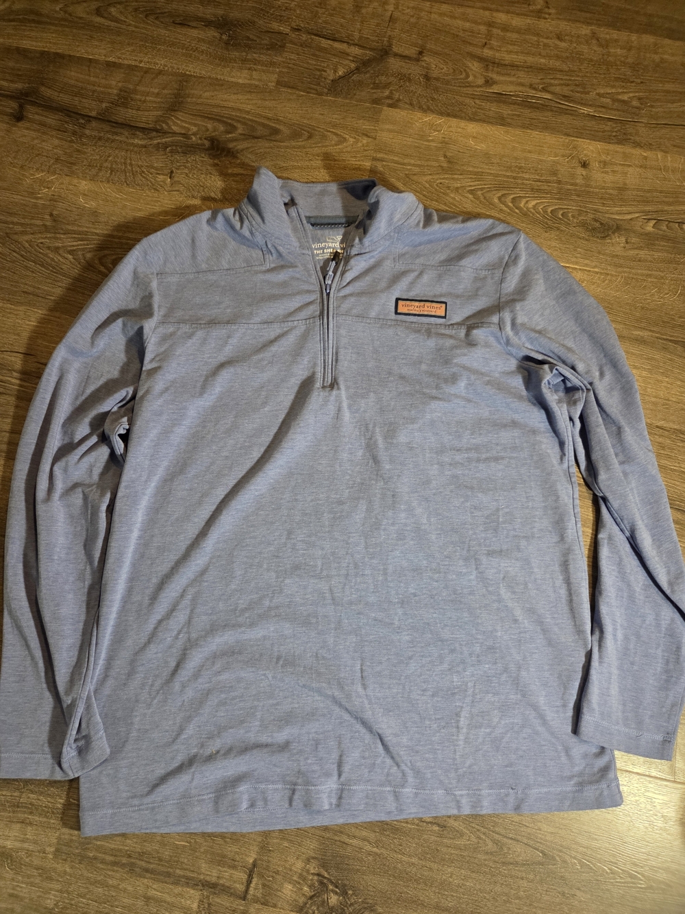 Vineyard Vines Men's Light Blue Quarter-Zip Performance Shirt
